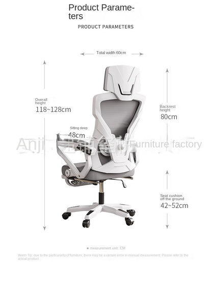 UVR Ergonomic Gaming Chair with Reclining Backrest, Breathable Mesh Office Chair, Adjustable Height Swivel Computer Chair for Work & Gaming