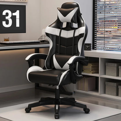 Ergonomic Office Chair Modern Gaming Chair with Rotatable Design, Comfortable Breathable Executive Desk Chair with Armrests for Home & Office