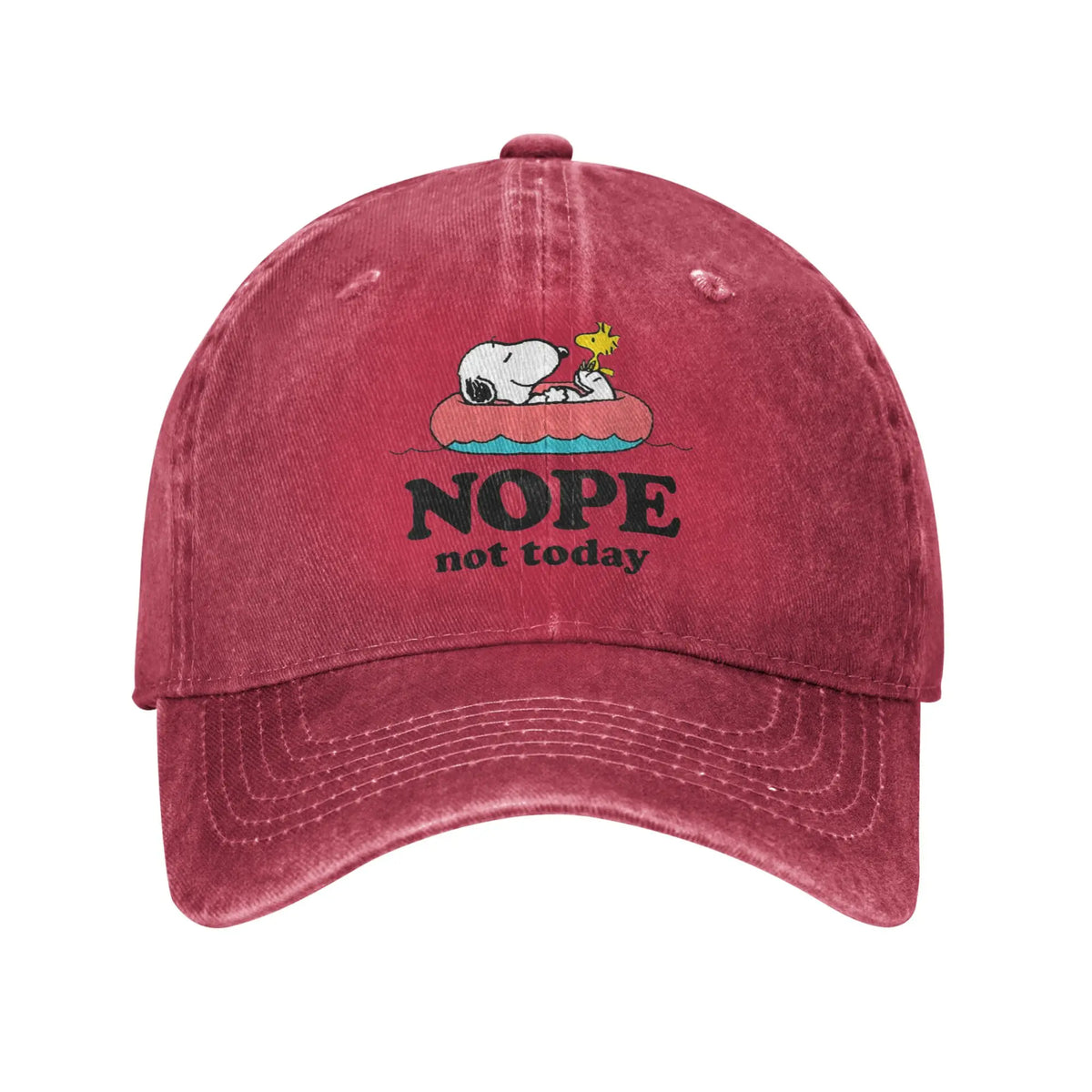 Sleeping Snoopy Baseball Caps Casual Distressed Washed  Snapback Cap Unisex Style Outdoor Summer Adjustable Caps Hat