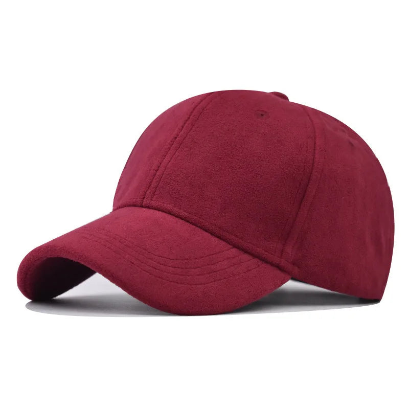 Afslappede baseballkasketter til kvinder og mænd – modekasketter i ruskind til efterår og vinter – udendørs solkasketter – snapback-kasketter – unisex-kasketter i ensfarvet design – hiphop-kasketter