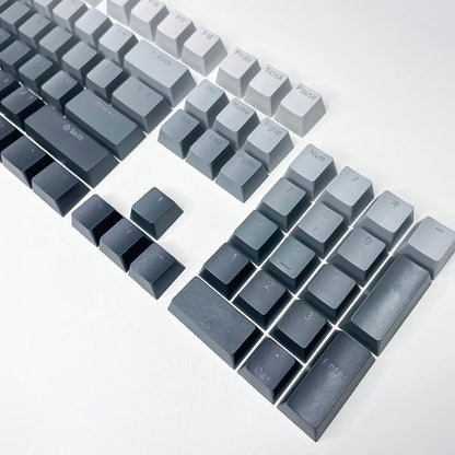 Gradient backlit RGB Gamer Keycaps For Mx Switch Mechanical Keyboard OEM Profile PBT Keycap White Blue ISO Layout Key caps DIY