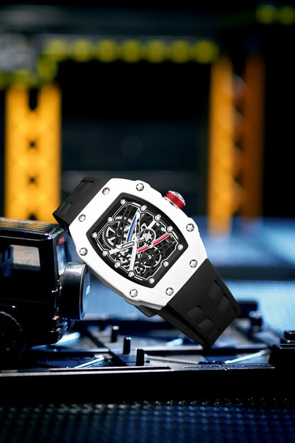 Tonneau Case Trendy Ultra-Thin Quartz Watch Men Creative Hollow Fashion Design Super Luminous Waterproof Personalize AAA Watch