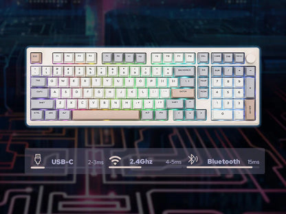 EPOMAKER Galaxy100 1800 ANSI US Layout Hot-Swap Gasket-Mounted Tri-mode Wireless Aluminum Mechanical Gaming Keyboard