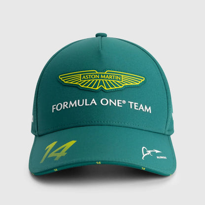 Aston Martin F1 Team Fernando Alonso Baseballkappe Herren Trainingskappe mit Schirm Outdoor-Sport Sonnenschutz Sonnenhut Damen-Freizeitkappe