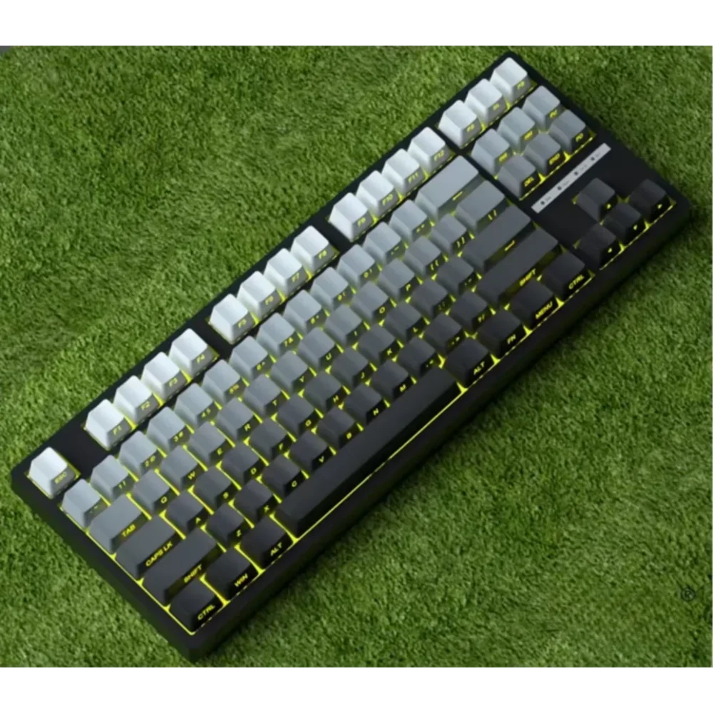 Daylight Cherry Keycaps PBT Translucent Gradient Keycaps for MX Mechanical Keyboards, Side Engraved Cherry Profile PBT Keycap Set