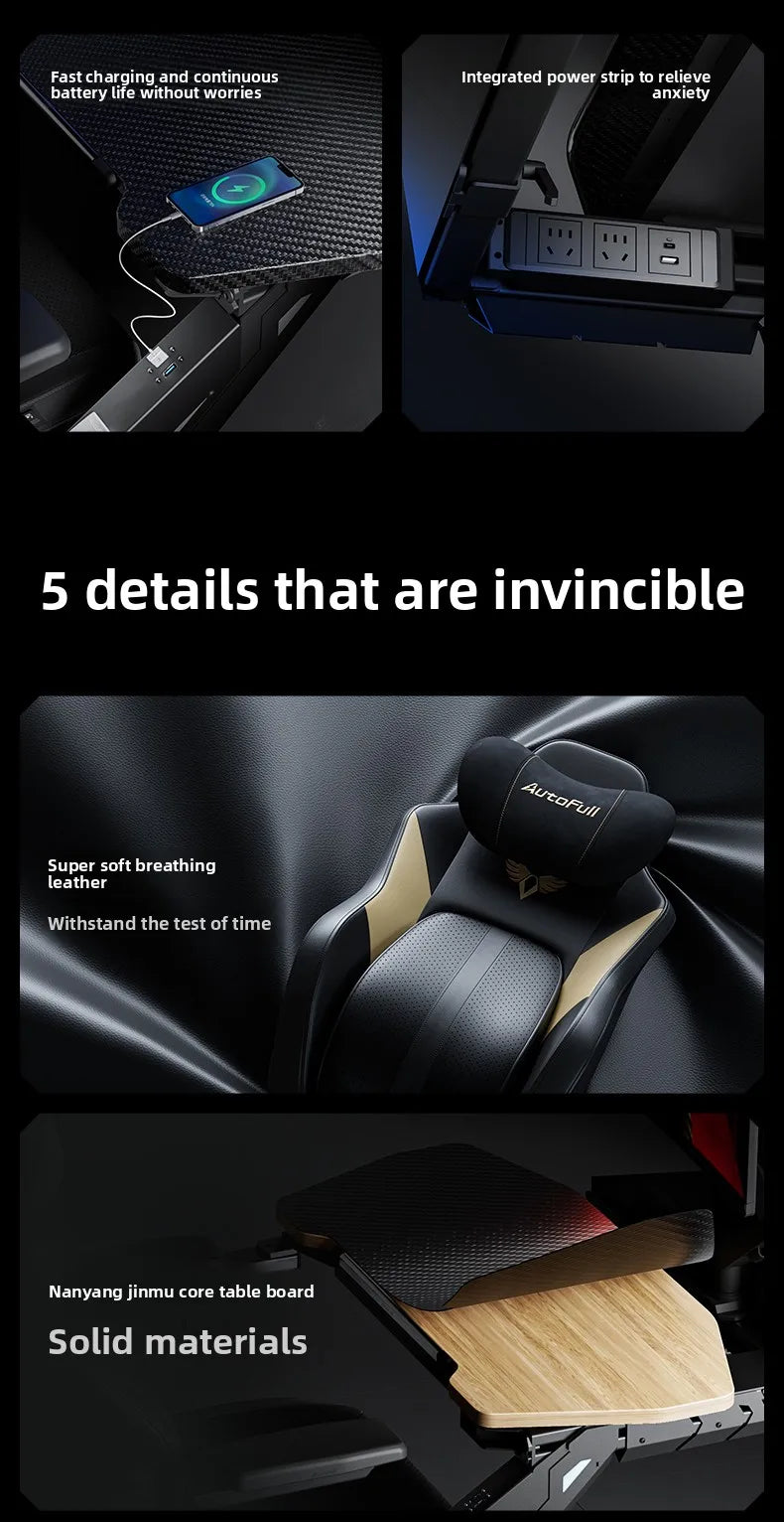 Ergonomic Gaming Office Chair E-Sports Chair with Adjustable Height, Executive Computer Desk Chair, Comfortable Swivel Armchair for Gaming & Work