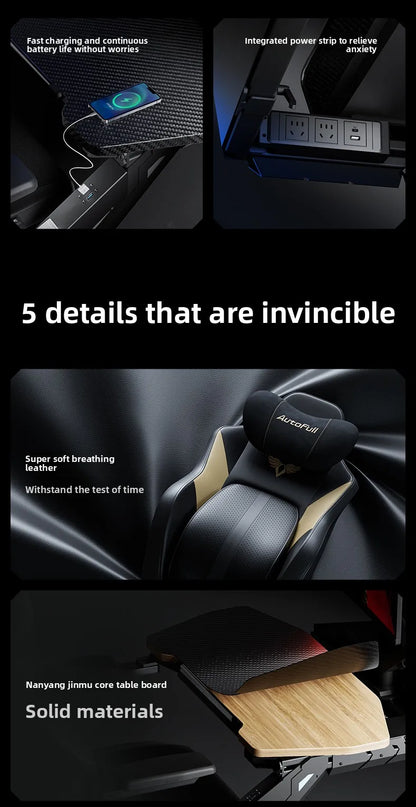 Ergonomic Gaming Office Chair E-Sports Chair with Adjustable Height, Executive Computer Desk Chair, Comfortable Swivel Armchair for Gaming & Work