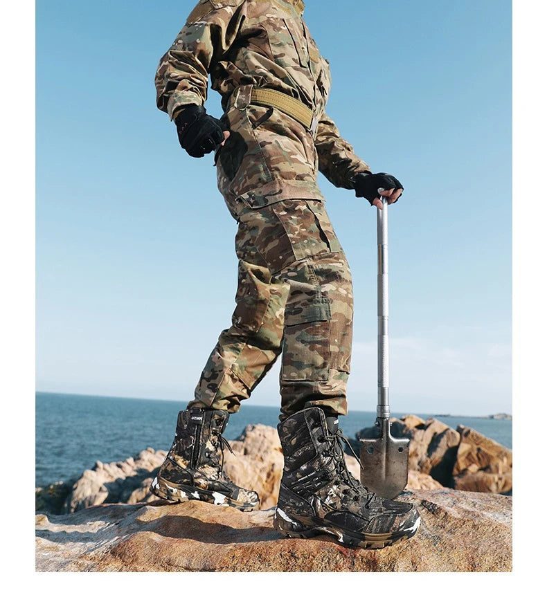 Hiking Shoes Men Boots Wear-resistant  Breathable Casual Sports Shoes Men Ankle Boots Comfortable Outdoor High-top Boots Men