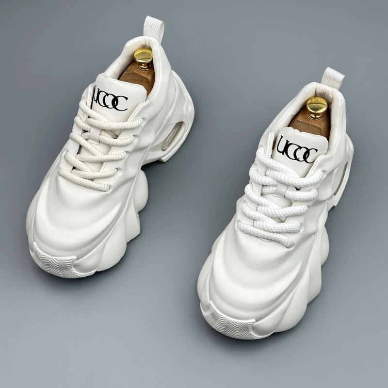 Zapatillas deportivas para hombre de talla grande, estilo «New Dad», con suela de plataforma gruesa, modernas, versátiles, informales, deportivas, de moda, cómodas y para el día a día.
