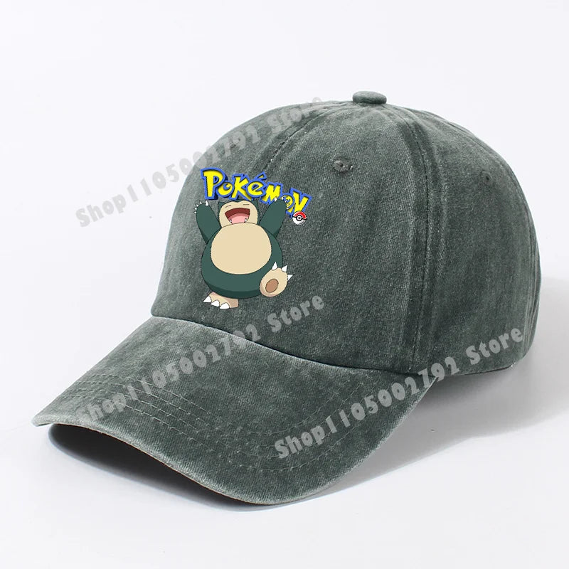 Pokémonové baseballové čepice Pikachu Kawaii Anime postavičky Sluneční klobouky Letní outdoorové sluneční klobouky pro rodiče a děti Módní kšiltovka s kachním jazykem Dárek
