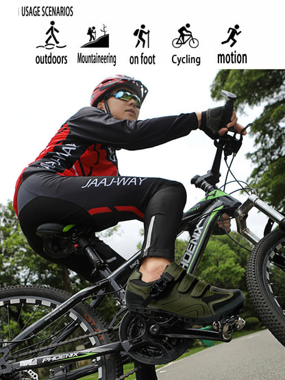 Primavera, zapatillas de ciclismo MTB con abrazaderas para hombre, zapatillas deportivas de carbono, velocidad, carrera de montaña, zapatillas de bicicleta de montaña