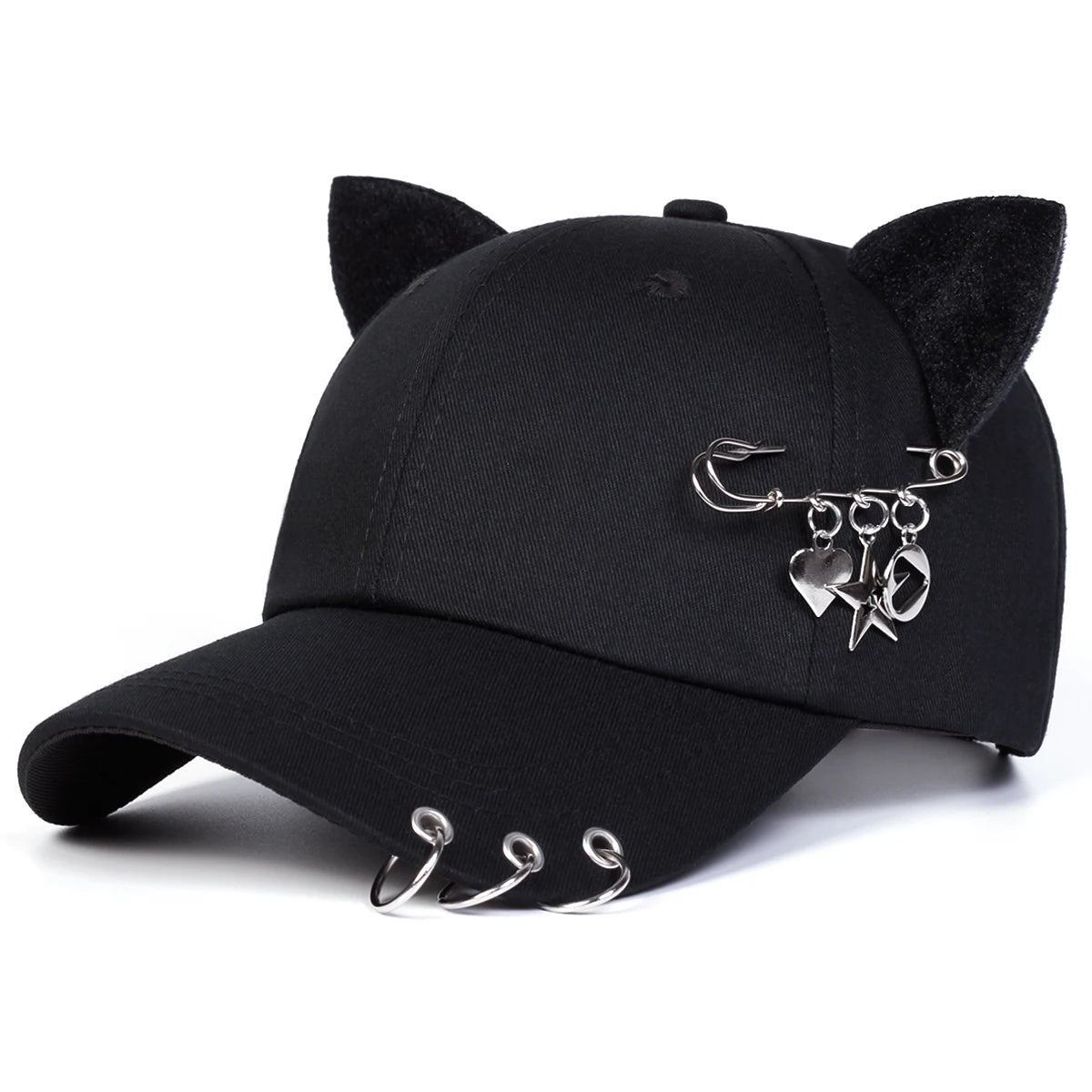 Unisex Cat Ear Pin Love Baseball Caps Spring Autumn Outdoor Adjustable Casual Hats Sunscreen Hat Sports Cap