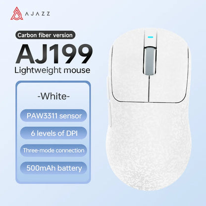 AJAZZ AJ199 Wireless Gaming Mouse, PAW3311 24000 DPI Bluetooth, Wired & Wireless Lightweight Gaming Mouse for PC, Laptop & Esports