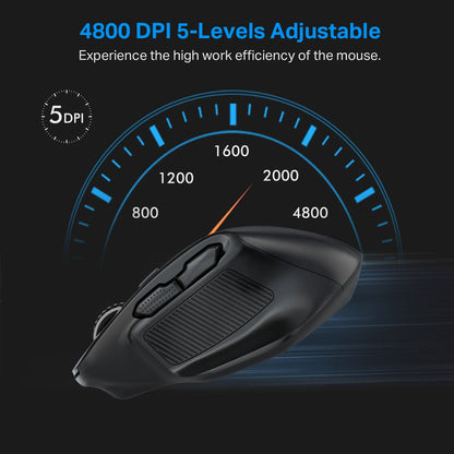 E-YOOSO X-31 Wireless Mouse 2.4G Ergonomic Mouse, 4800 DPI Optical Gaming & Office Mouse for PC, Laptop, MacBook & Notebook