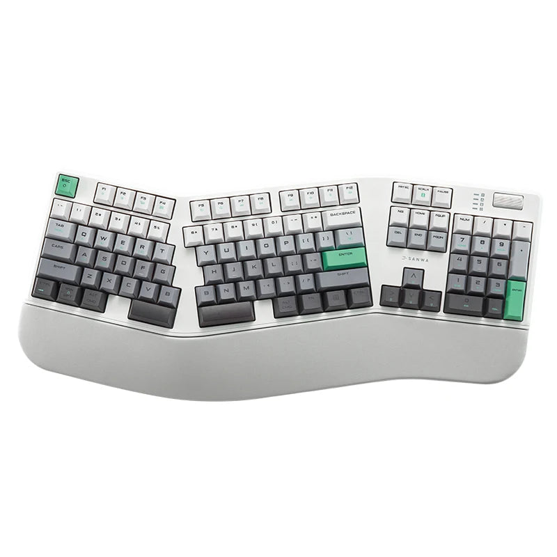 Sanwa Alice Mechanical Keyboard Wireless Tri-mode Gasket Hot-Swap RGB Knob Custom 104key Ergonomic Gaming Office Split Keyboard