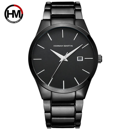 Zegarek męski Hannah Martin, koperta ze stali nierdzewnej, mechanizm kwarcowy, tarcza o średnicy 41 mm, styl biznesowy, z funkcją kalendarza (imitacja)