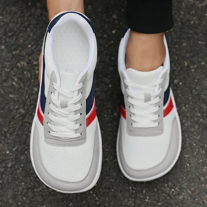 New Wide Toe Men Shoes Casual Soft Sole Wide Last Shoes Walking Sneakers 2025 Breathable Unisex Mesh Comfortable Barefoot Shoes
