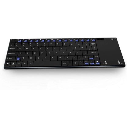 Russische, spanische, englische und französische kabellose Tastatur Rii K12+/i12+ Mini-Tastatur mit Touchpad-Maus für Android, Laptop, PC und TV-Box
