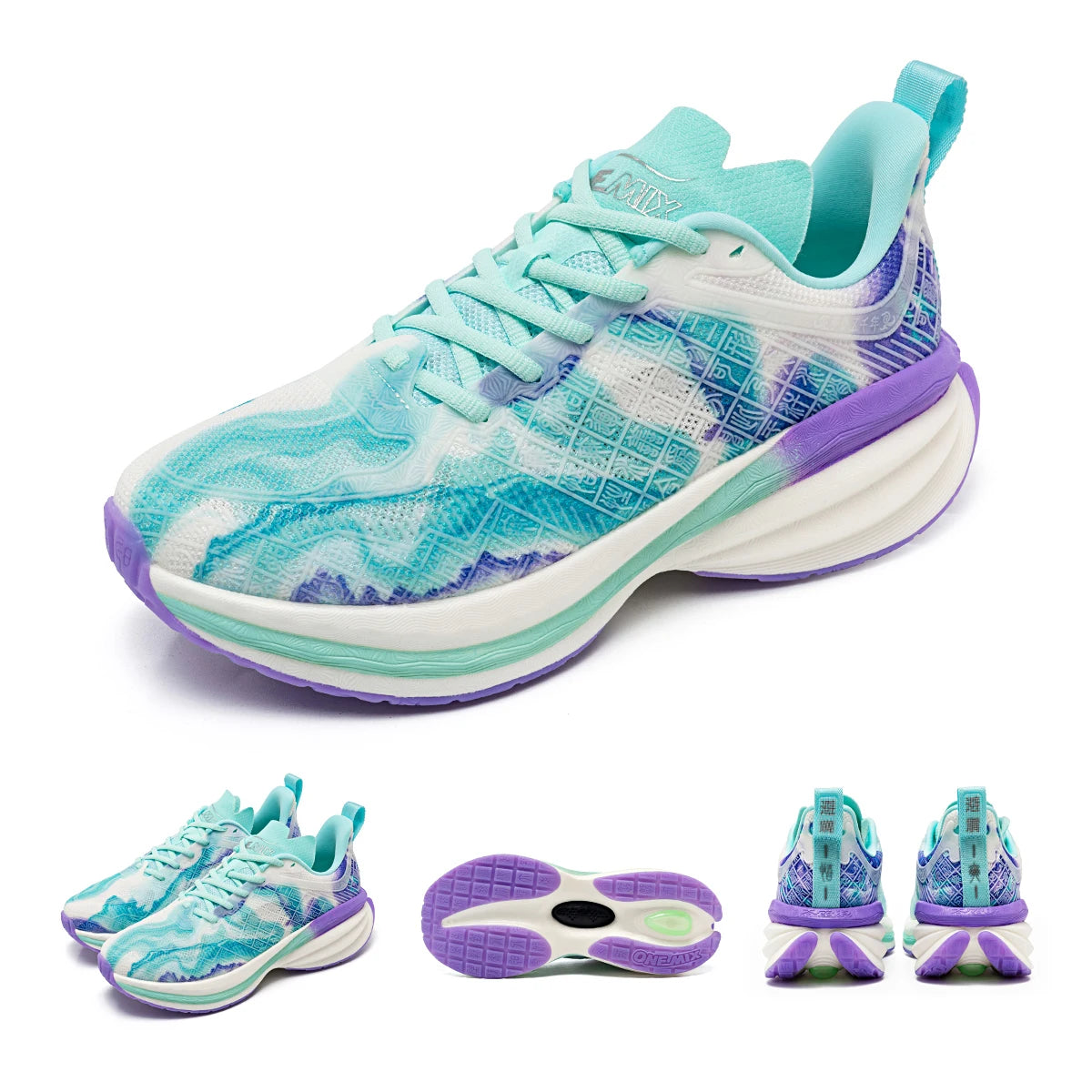 ONEMIX : chaussures de sport chinoises – nouvelles chaussures de course pour homme avec amorti, antidérapantes, respirantes et légères ; baskets de plein air pour femme
