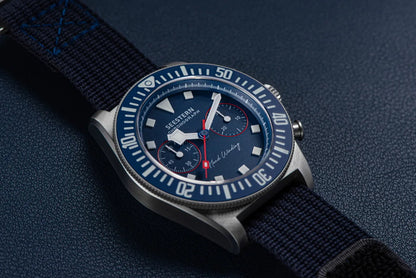 SEESTERN Chronograph Man of Watch Mechanical Tianjin ST1901 Movement Sapphire Wristwatches Nylon Sticker Strap Luminous Skeleton