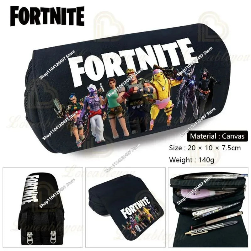 Fortnite Battle Royale Pencil Case for Kids Cartoon Stationery Storage Pen Box School Supplies Birthday Gift