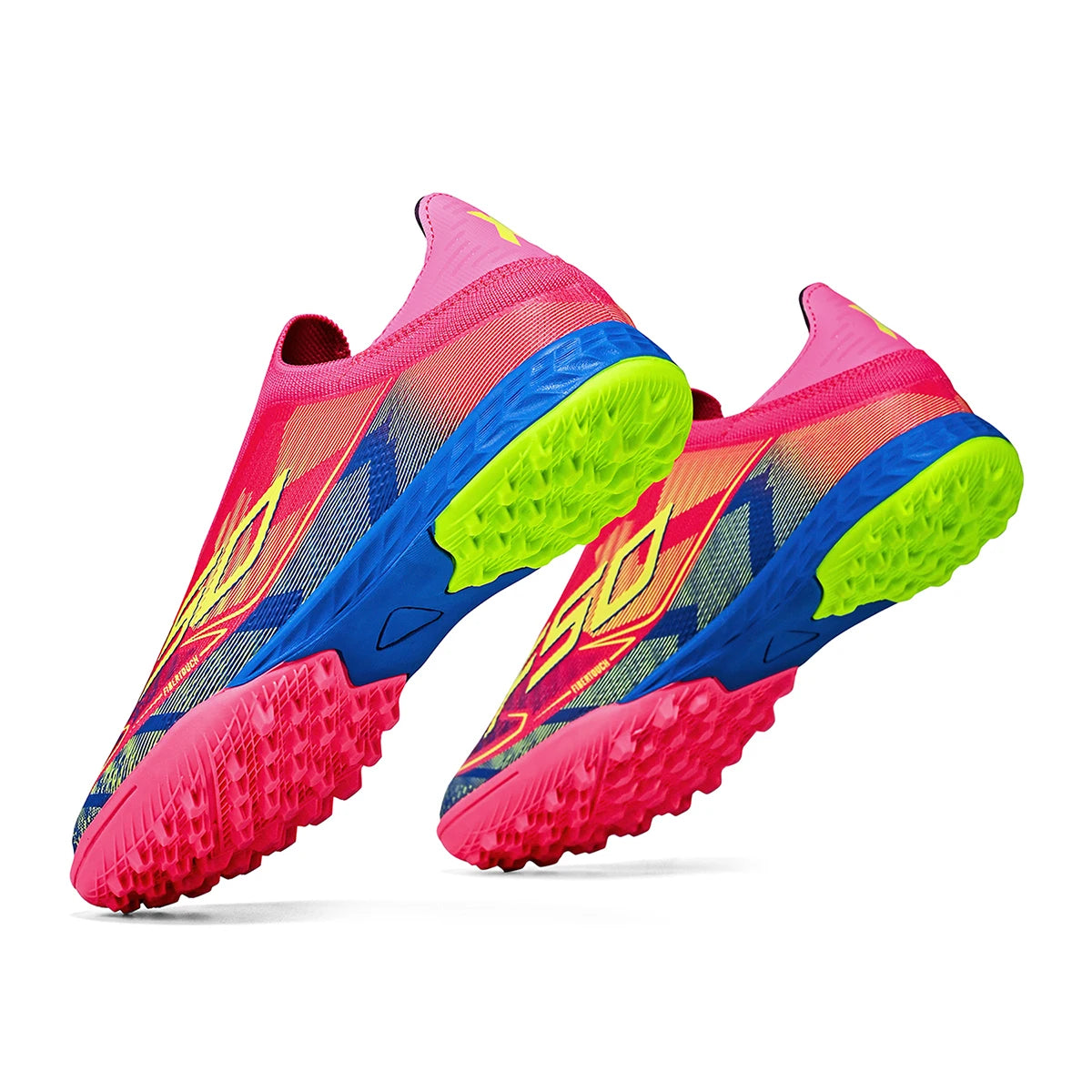 TF Soccer Cleats Men Women Kids PU Synthetic Upper Rubber Outsole Wear-Resistant Non-Slip Training Shoes