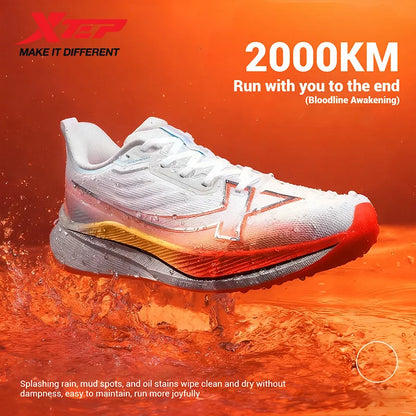 Xtep 2000km Men's Running Shoes 2025 Winter Water Proof Stronger Propulsive Force Cushion Shock Absorption Sneakers 875419110019