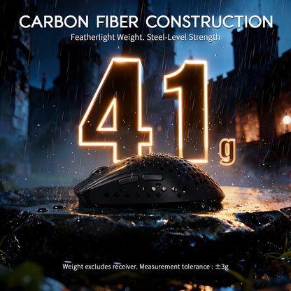 MAMBASNAKE M2 ultralätt trådlös gamingmus, PAW3395PRO-sensor 40000 DPI, 41g kolfiber, tre lägen