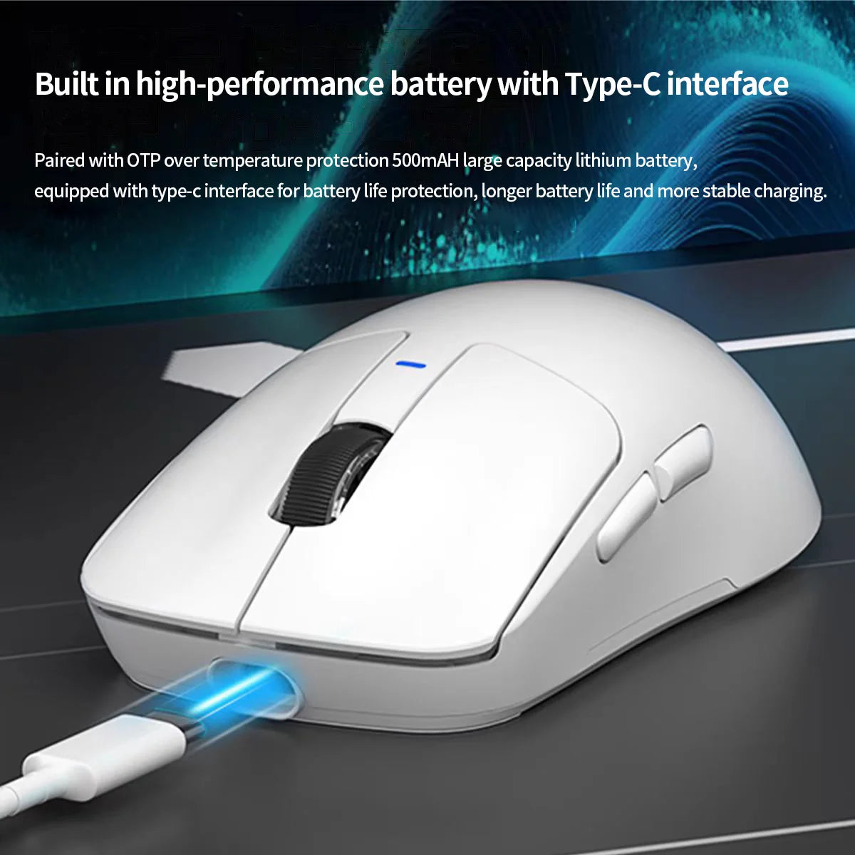 AULA SC680 Wireless Gaming Mouse, Tri-Mode Bluetooth 5.0/2.4G/Wired Gaming Mouse with PAW3395 Sensor, 26000 DPI Super Lightweight Gaming Mouse for PC, Mac & Laptop