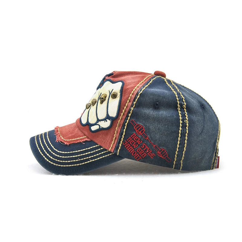 Gorra de béisbol de moda, deportiva, para actividades al aire libre, informal, gorra para el sol, gorras de hip hop, talla única, ajustable, unisex, con remache y parche de puño