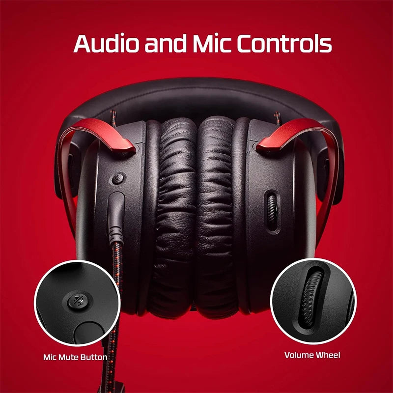 HyperX Cloud III Wired Gaming Headset with DTS X Spatial Audio, 53mm Drivers, Noise Cancelling Mic – USB & 3.5mm Gaming Headphones for PC, PS5, Xbox, Switch