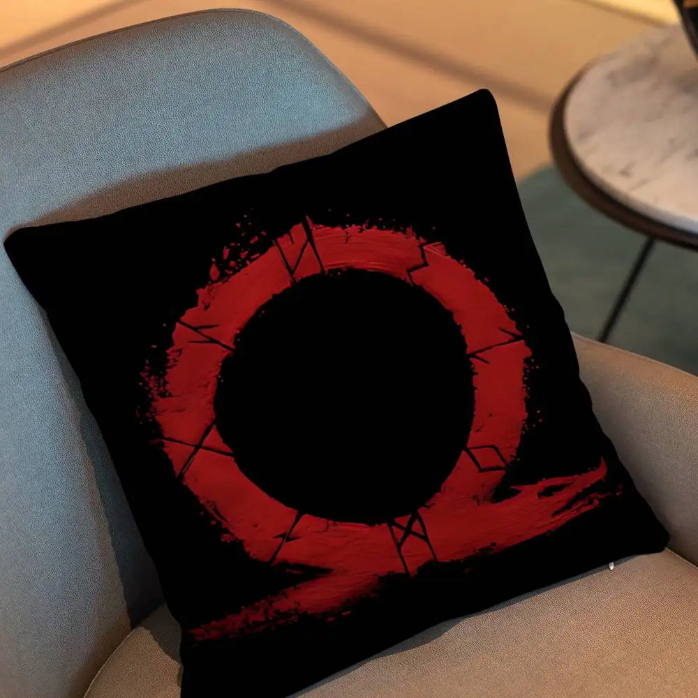 Furious Kratos game God of War  Pillow Case Pillow Case Living Room Sofa Cushion Cover Suitable For Home Bedroom Room Decoration