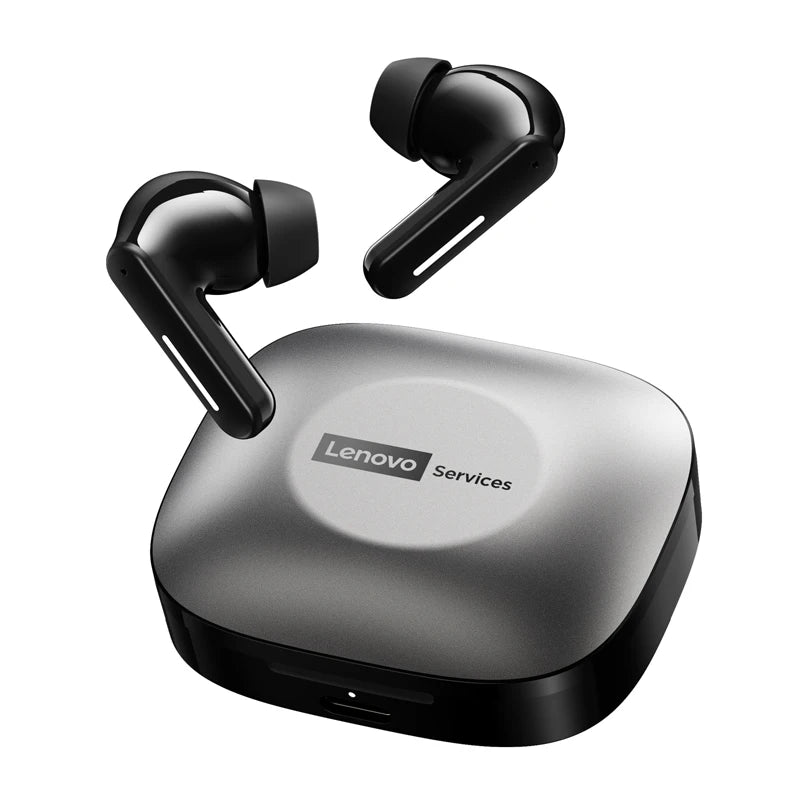 Lenovo LE209 Gaming Headset Wireless Bluetooth 6.0 Earbuds with ANC Noise Reduction, 35H Battery Life Sports Earphones, Waterproof Low Latency Gaming Headphones