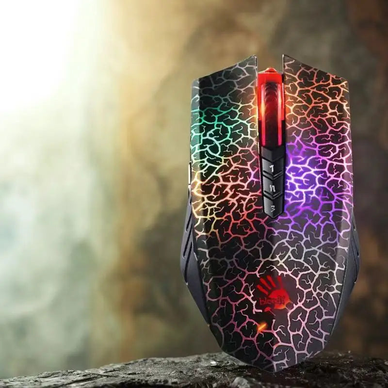 A4TECH A70 Bloody Light Strike Gaming Mouse, 6200 DPI Wired Gaming Mouse with 6 Sniper Modes, Optical Gaming Mouse for FPS & Esports