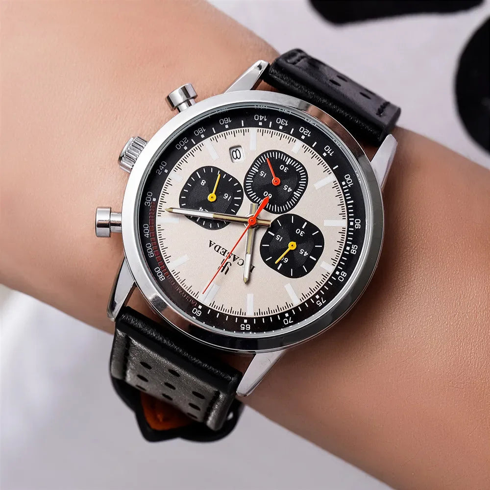 INCASEDA chronograph 42mm multifunctional quartz movement men's luxury series ultra bright luminous fashionable quartz watch