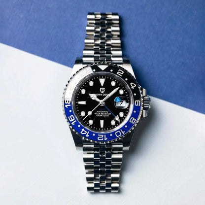 PAGANI DESIGN 40MM GMT Watches for Men Luxury Sapphire AR Mechanical Watch Ceramic Bezel Automatic 100M Waterproof Gift watch