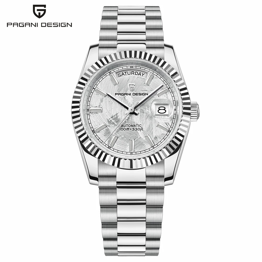 PAGANI DESIGN Luxury Men Watch Sapphire mirror Luminous Stainless Steel Watch Week Date Mechanical Waterproof ST16 Man watch
