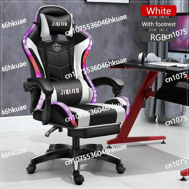 Ergonomic swivel chair Massage Recliner gamer chairs High quality gaming chair RGB light office chair gamer computer