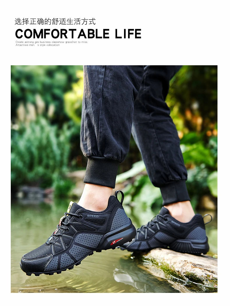 2025 Hiking Shoes Men's Non-slip Wear-resistant Comfortable Outdoor Hiking Sports Shoes Outdoor Running Shoes Walking Sports Sho
