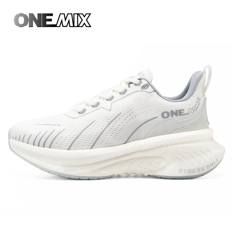ONEMIX Nuove scarpe da running ammortizzate da uomo, adatte a runner pesanti, stringate, sportive da donna, antiscivolo, outdoor, sneakers atletiche da uomo