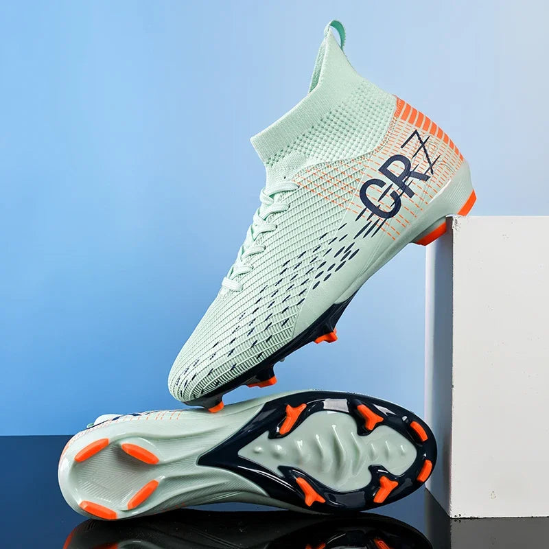 Nouvelles chaussures de football pour hommes, crampons pour terrain en herbe, baskets, chaussures de football de haute qualité, antidérapantes, montantes, pour futsal, matchs en salle, best-seller FG/TF