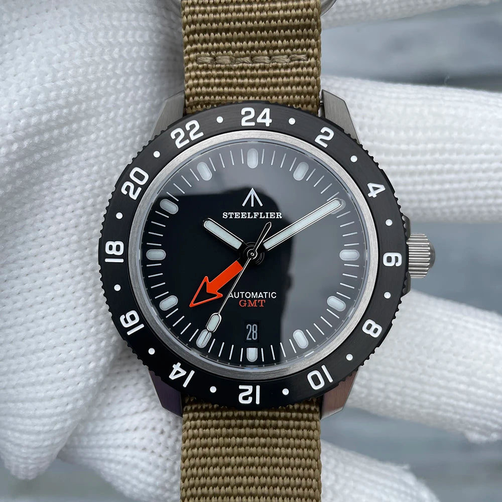 STEELFLIER SF793 NEW Automatic Mechanical Luxury Wristwatch NH34 Movement Synthetic Sapphire 20Bar Waterproof Men Luminous Watch