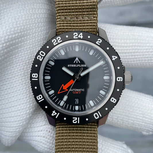 STEELFLIER SF793 NEW Automatic Mechanical Luxury Wristwatch NH34 Movement Synthetic Sapphire 20Bar Waterproof Men Luminous Watch