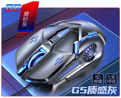 Laser Gaming Mouse for PC Gamer with LED Backlit, Ergonomic Wired USB Mouse, 3200 DPI Computer Gaming Mouse for Laptop & Desktop