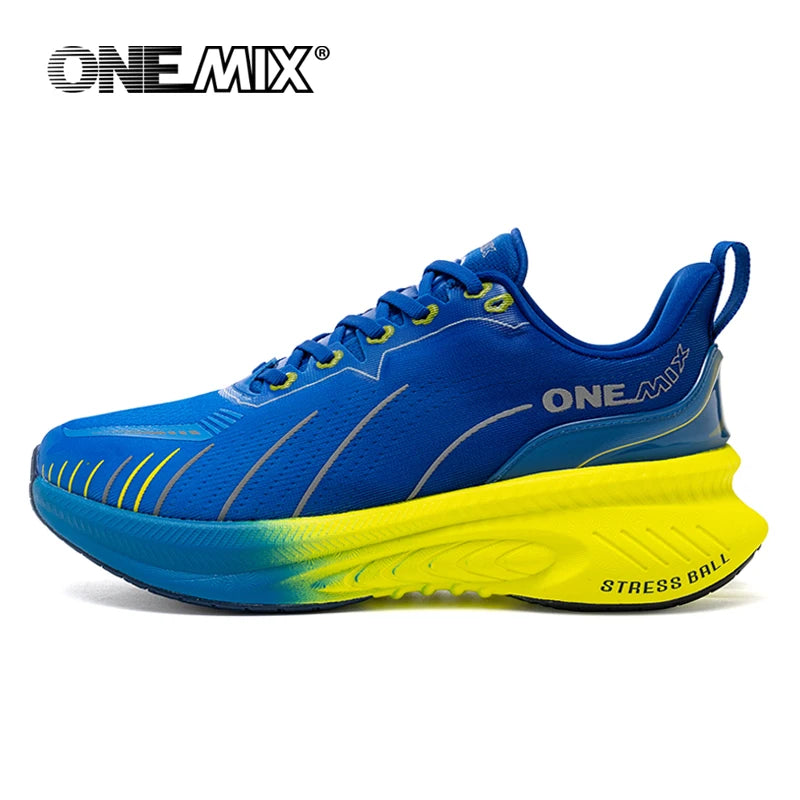 ONEMIX Nuove scarpe da running ammortizzate da uomo, adatte a runner pesanti, stringate, sportive da donna, antiscivolo, outdoor, sneakers atletiche da uomo