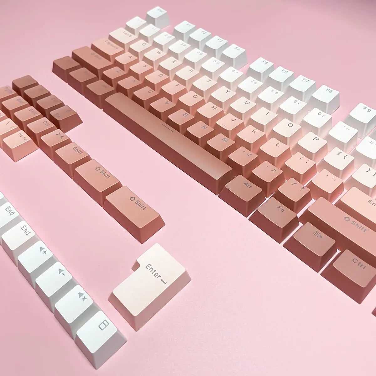 132 Keys OEM Profile Gradient backlit RGB Keycaps For Cherry Mx Switch Mechanical Gamer Keyboard PBT Keycap ISO Layout Key caps