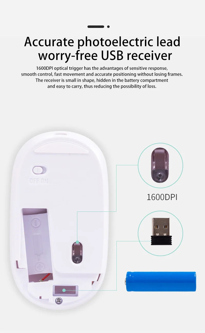 Lenovo langaton hiiri USB-ladattava ergonominen säädettävä DPI toimistoon hiljainen 2.4G Bluetooth optinen sähköinen hiiri pelaamiseen ja toimistoon