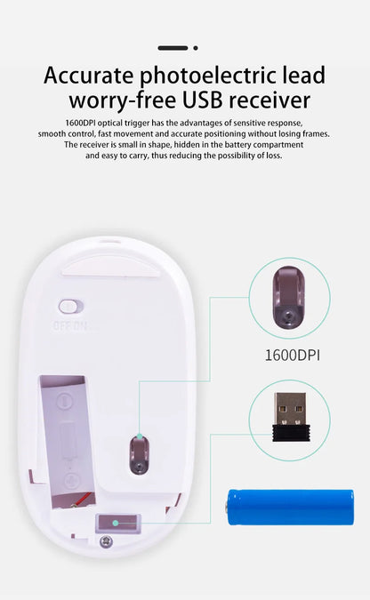 Lenovo langaton hiiri USB-ladattava ergonominen säädettävä DPI toimistoon hiljainen 2.4G Bluetooth optinen sähköinen hiiri pelaamiseen ja toimistoon