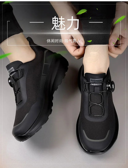 Outdoor men's sneakers 2026 new spring and summer thick soled sports shoes men's hiking daddy shoes casual footwear for men