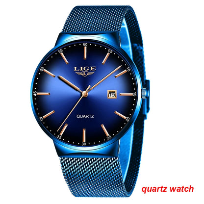 Pánské mechanické náramkové hodinky s automatickým nátahem LIGE – luxusní hodinky nejvyšší třídy s tourbillonem, elegantní a vodotěsný model, ideální pro práci i formální příležitosti.